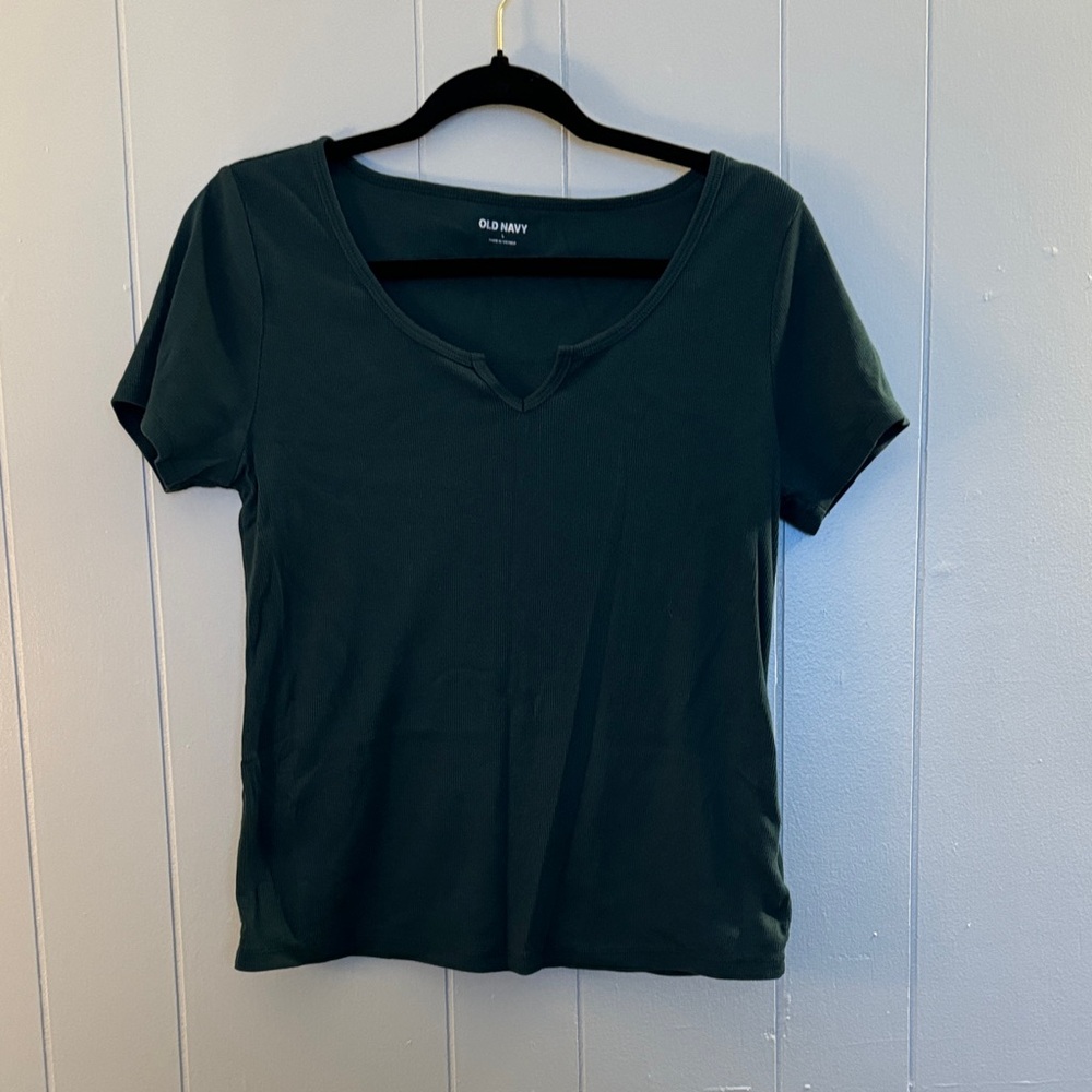 Old Navy Women's Deep Green Short Sleeve Tee